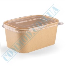 Kraft bowl 1000ml with lid 50 pieces