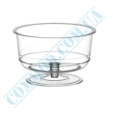 Glass-like dessert bowl 200ml with clear stem