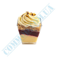 Glass-like Square dessert bowl 65ml 28 pieces