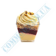 Креманка 65мл Квадрат стеклоподобная 28 штук