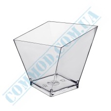 Trapezoid clear dessert 130ml bowls 20 pieces