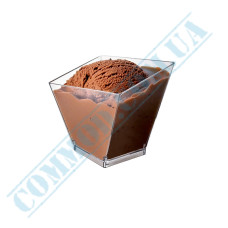Glass-like Trapezoid dessert bowl 130ml 20 pieces