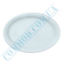 Тарелка овальная 26x20см пластиковая белая 50 штук