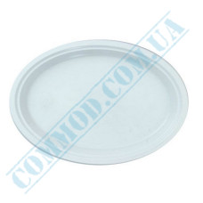 Тарелка овальная 26x20см пластиковая белая 50 штук
