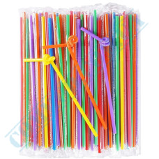 Artistic colored drinking straws 260x6mm 100 pieces