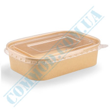 Kraft bowl 500ml with lid 50 pieces
