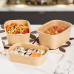 Kraft bowl 650ml with lid 50 pieces
