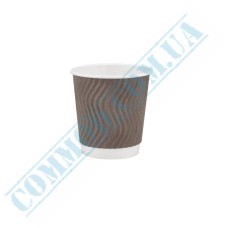 Стакан бумажный 110мл гофрированный коричневый 30 штук Стакан бумажный 110мл гофрированный коричневый 30 штук