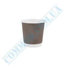 Brown rippled paper cups 110ml 30 pieces