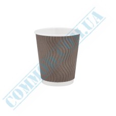 Стакан бумажный 180мл гофрированный коричневый 30 штук Стакан бумажный 180мл гофрированный коричневый 30 штук
