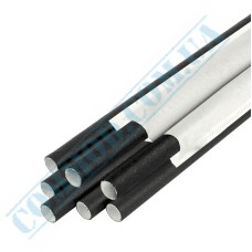 Бумажная трубочка черная 200x6мм 50 штук в индивидуальной упаковке Бумажная трубочка черная 200x6мм 50 штук в индивидуальной упаковке