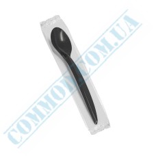 Individually wrapped Bittner black teaspoons 13cm 100 pieces