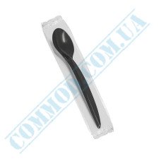 Ложка чайная черная 13см Bittner в индивидуальной упаковке 100 штук