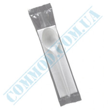 Набор белая ложка и салфетка бумажная 100 штук