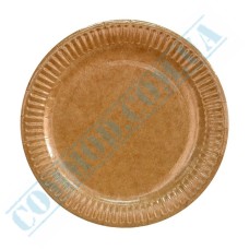 Kraft paper plates 18.5cm with lamination 100 pieces