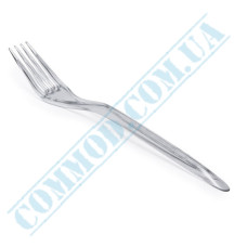 Вилка пластиковая 17см прозрачная 100 штук