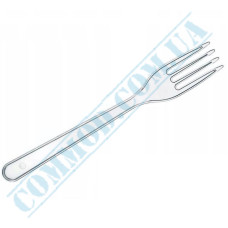 Вилка пластиковая 18см прозрачная VIP 100 штук