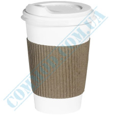 Paper kraft glued 400-500ml cups covers 100 pieces