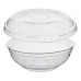 Clear salad bowl 670ml with lid 25 pieces