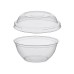 Clear salad bowl 200ml with lid 25 pieces