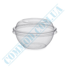Салатник прозрачный 200мл с крышкой 25 штук