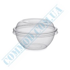 Clear salad bowl 200ml with lid 25 pieces
