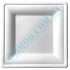 Huhtamaki sugarcane white plates 26x26cm 50 pieces