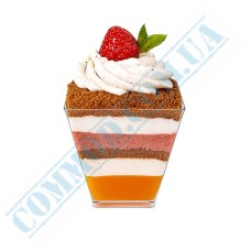 Креманка 120мл Квадрат стеклоподобная 50 штук