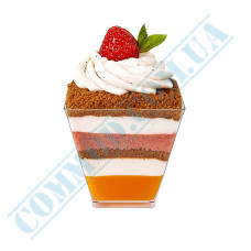 Креманка 120мл Квадрат стеклоподобная 50 штук