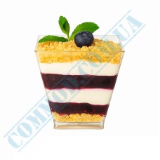 Креманка 200мл Квадрат стеклоподобная 50 штук