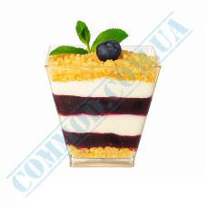 Креманка 200мл Квадрат стеклоподобная 50 штук