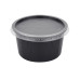 Plastic clear lid D-110mm for black plastic soup bowl 350/500ml 50 pieces